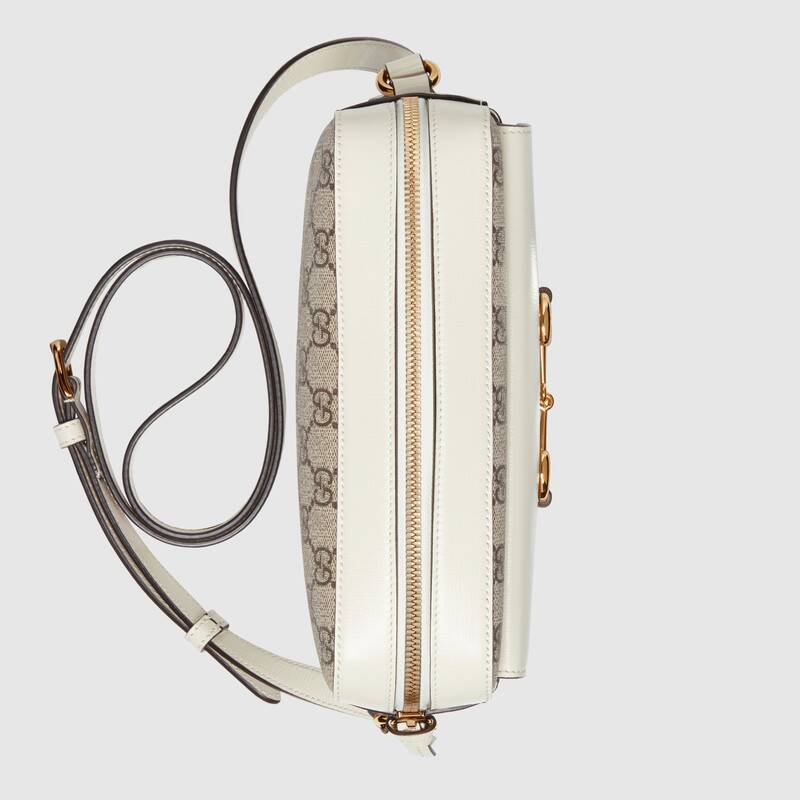 Gucci Horsebit 1955 Small Shoulder Bag 645454 White